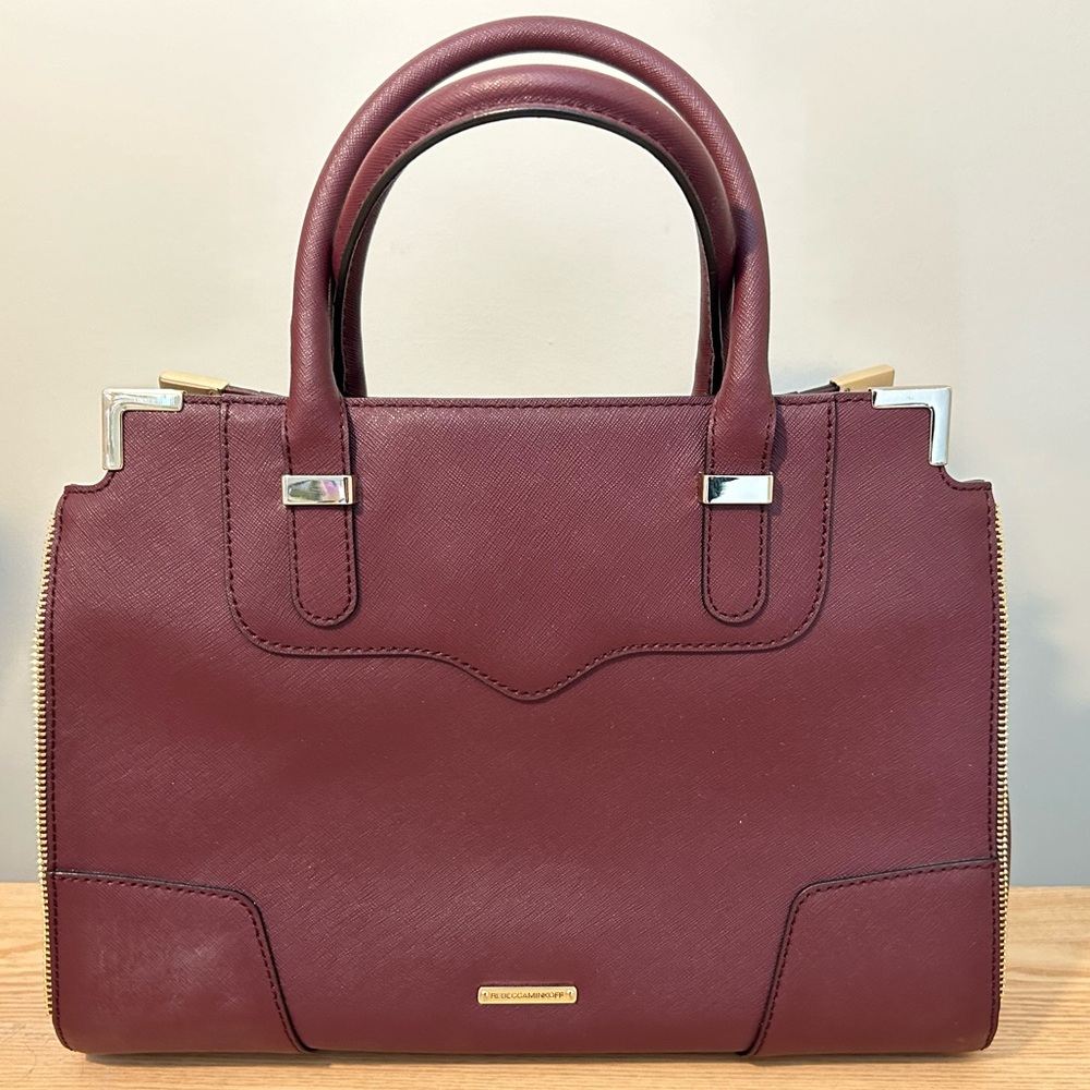 Rebecca Minkoff Amorous Satchel in Black Cherry